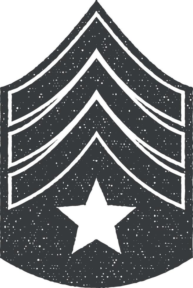 military epaulettes vector icon illustration with stamp effect