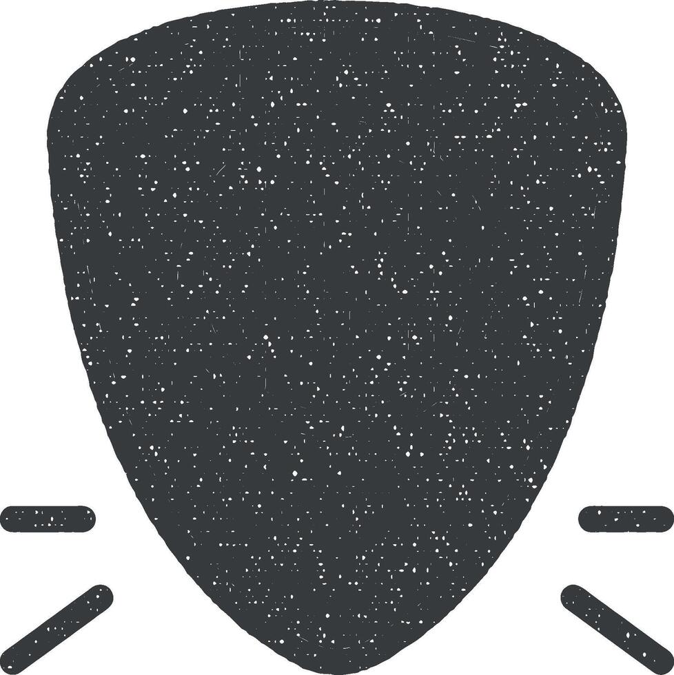 Guitar pic vector icon illustration with stamp effect
