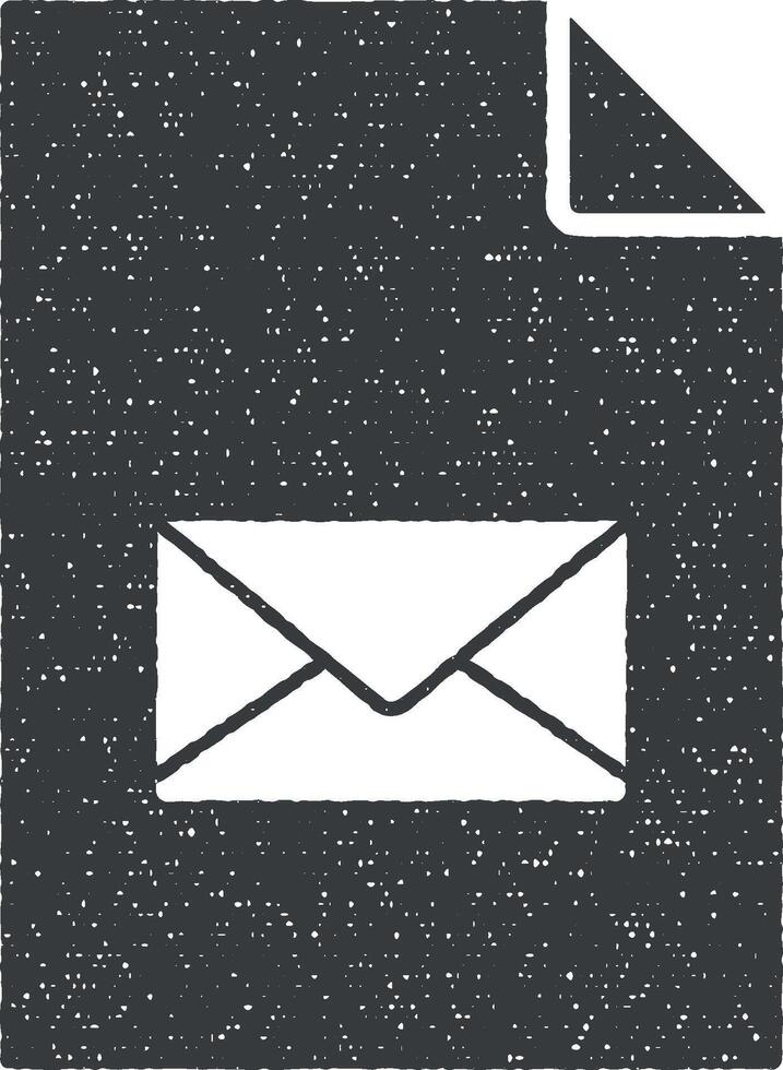 the envelope on document vector icon illustration with stamp effect