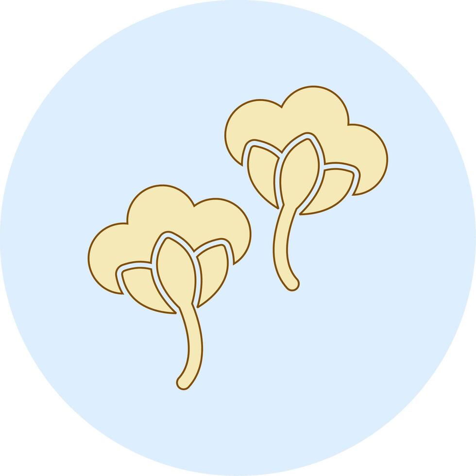 Cotton Flowers Vecto Icon vector