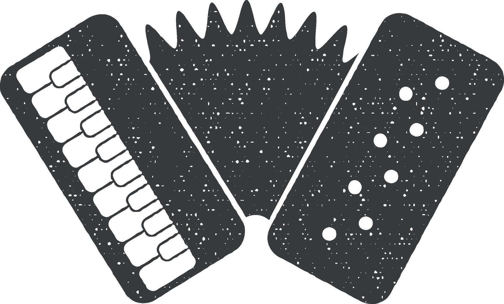 accordion vector icon illustration with stamp effect