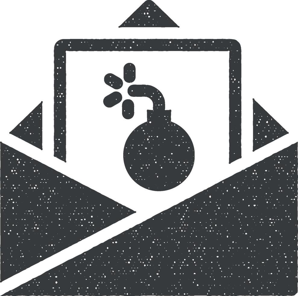 Spam vector icon illustration with stamp effect