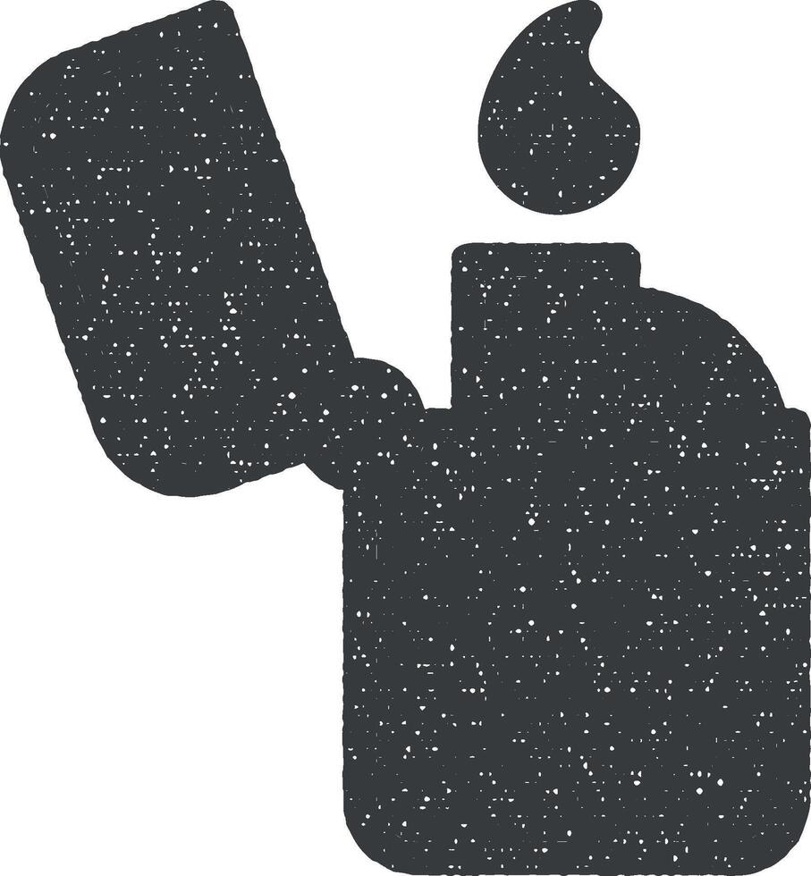Lighter vector icon illustration with stamp effect