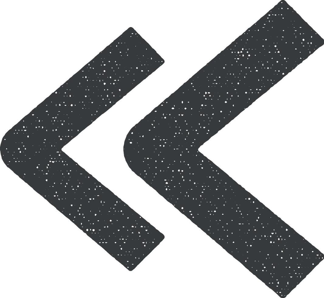 Arrow left vector icon illustration with stamp effect
