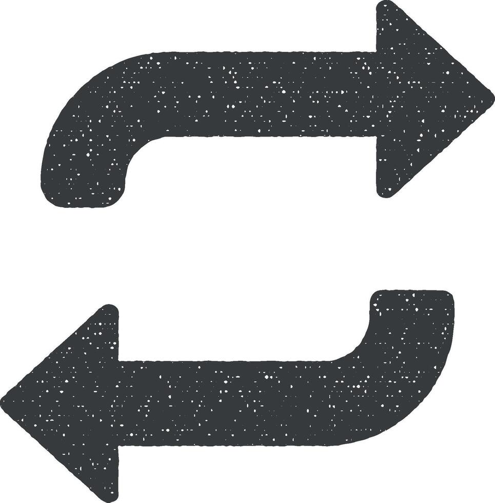 flecha izquierda Derecha vector icono ilustración con sello efecto