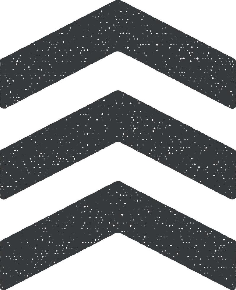 Arrow up vector icon illustration with stamp effect