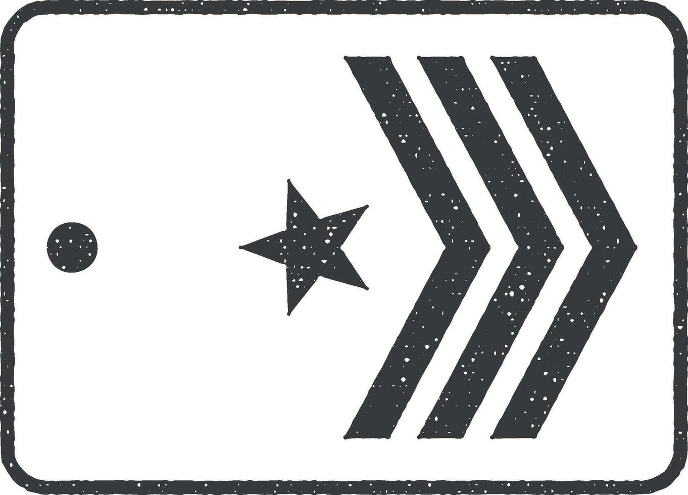 military epaulettes vector icon illustration with stamp effect