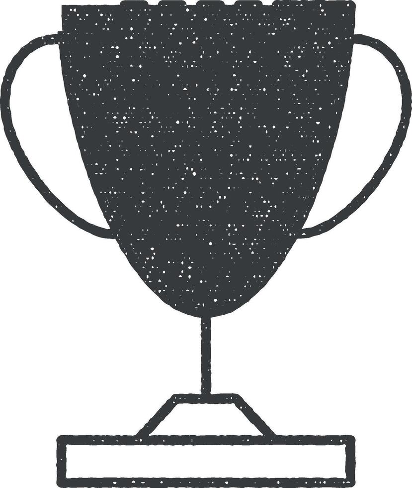 Cup, sport vector icon illustration with stamp effect