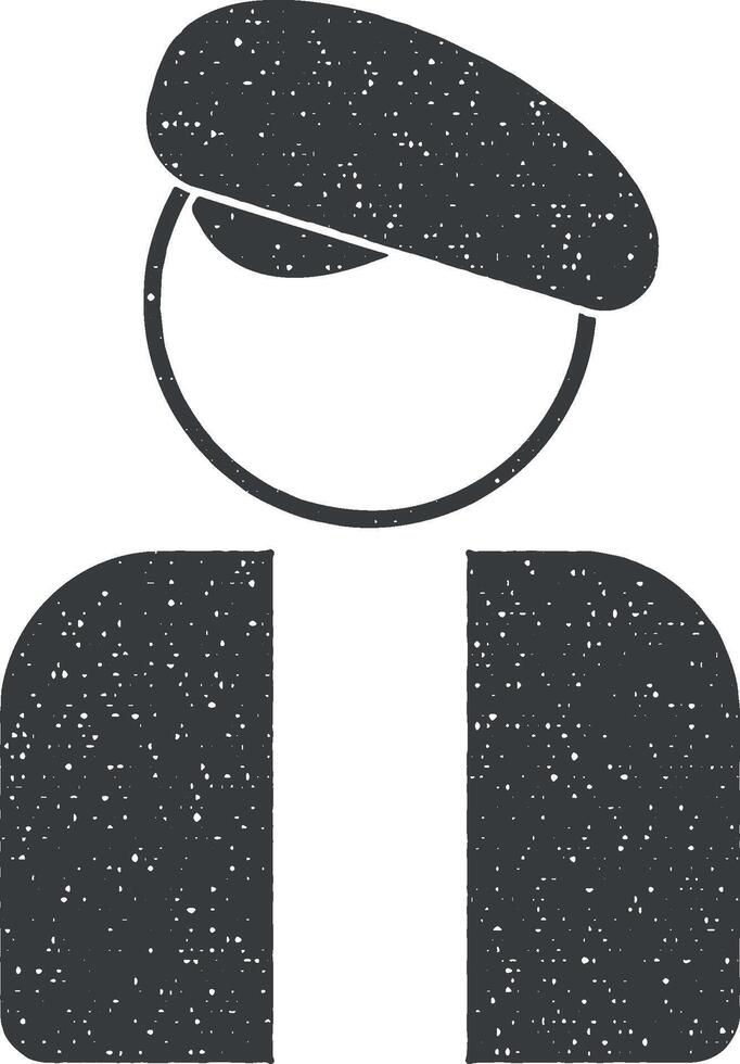 artist vector icon illustration with stamp effect
