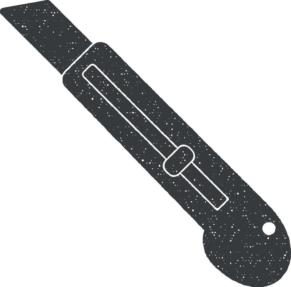 blade for paper vector icon illustration with stamp effect