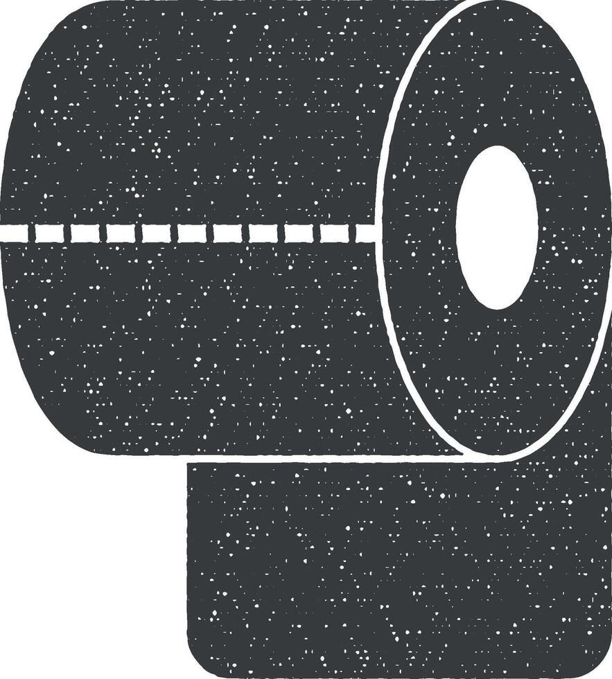 toilet paper vector icon illustration with stamp effect