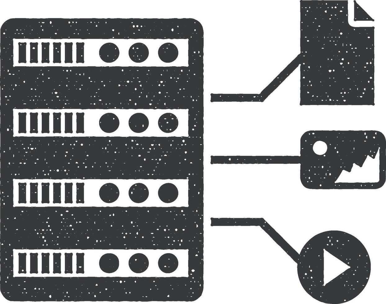 file, data vector icon illustration with stamp effect