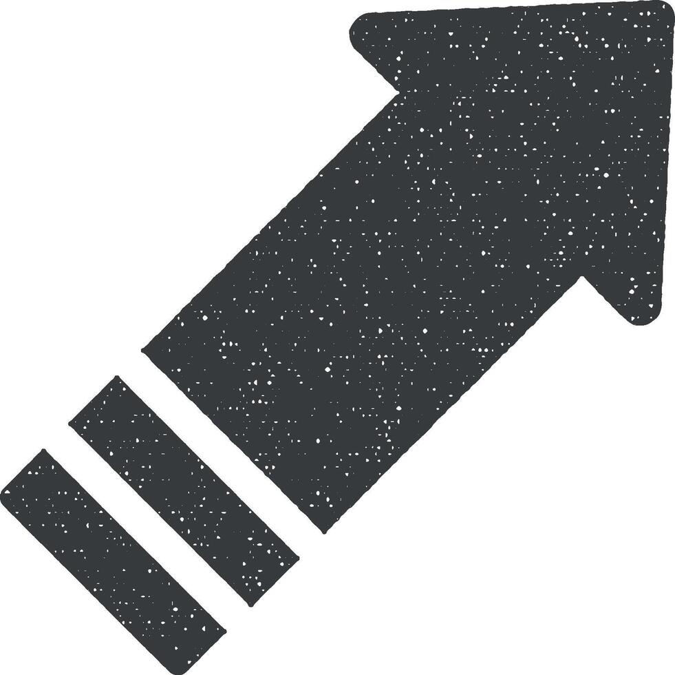 Arrow sideways vector icon illustration with stamp effect