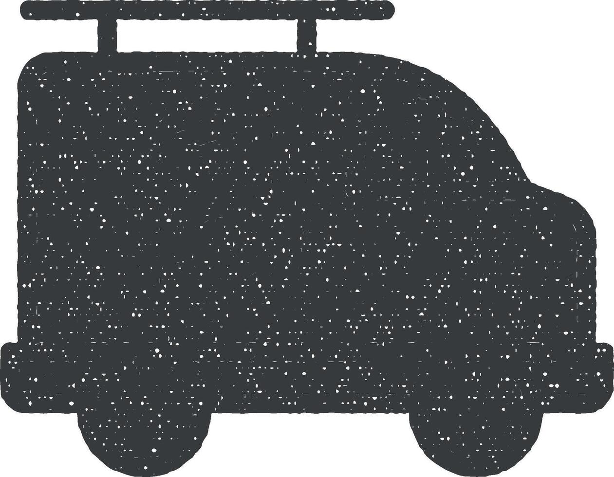 música caravana vector icono ilustración con sello efecto