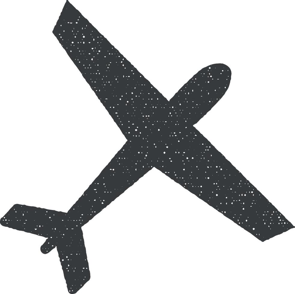 aircraft vector icon illustration with stamp effect