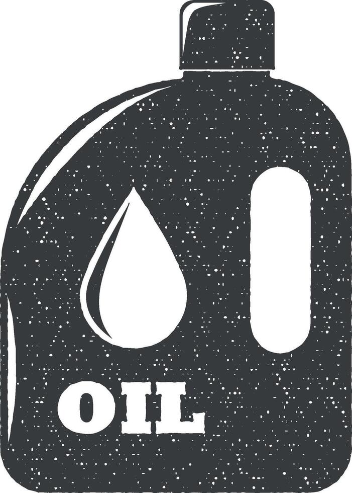 engine oil vector icon illustration with stamp effect