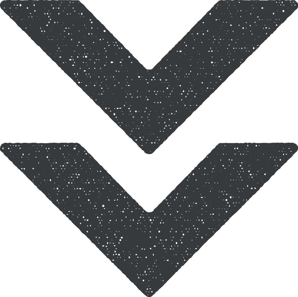 Arrow down vector icon illustration with stamp effect