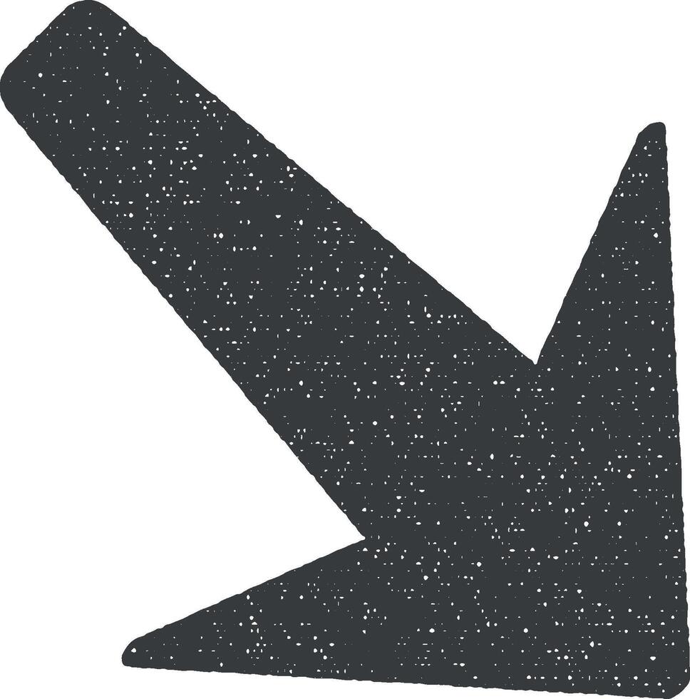 flecha oblicuo vector icono ilustración con sello efecto
