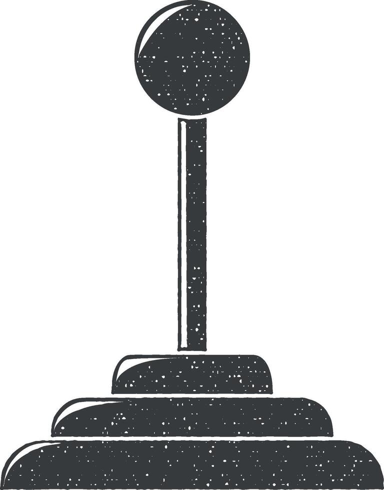 Manual Transmission vector icon illustration with stamp effect