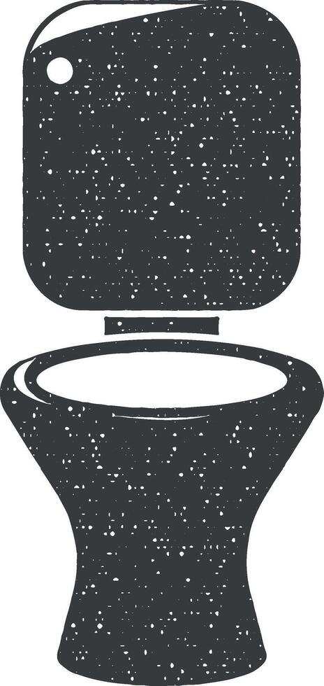 toilet vector icon illustration with stamp effect