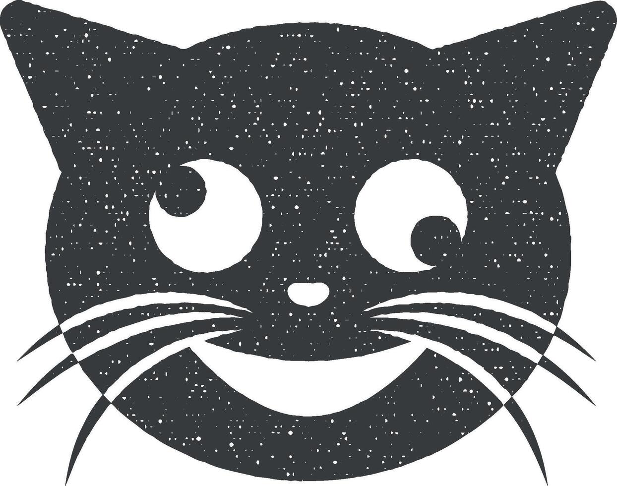 sick cat vector icon illustration with stamp effect