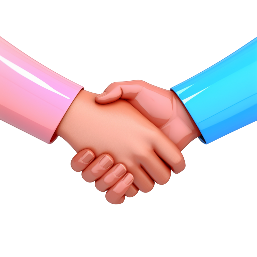 AI generated Handshake png isolated on transparent background