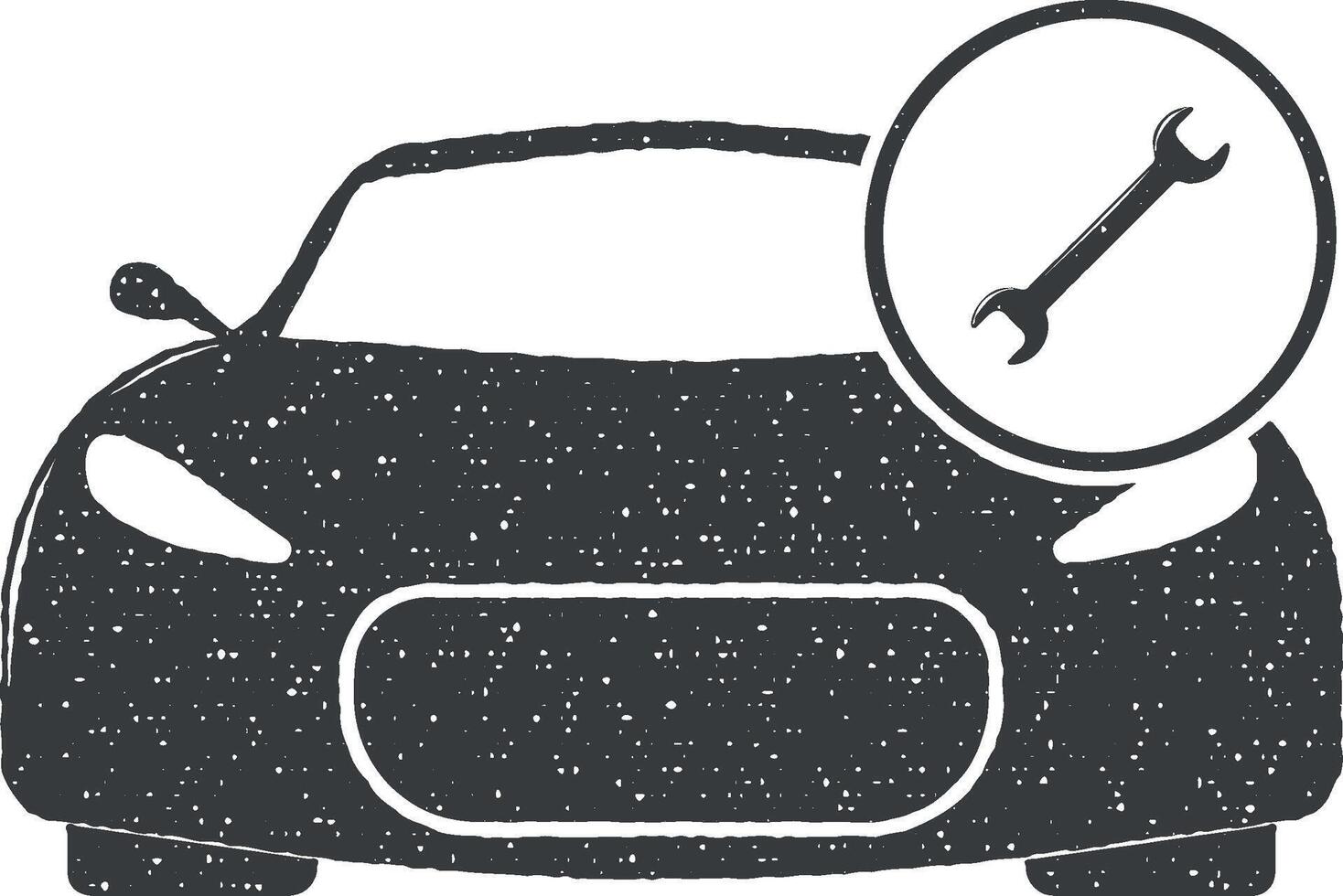 auto service vector icon illustration with stamp effect