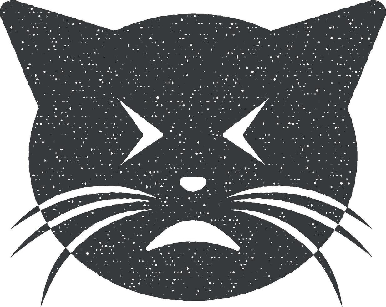 oh no cat vector icon illustration with stamp effect