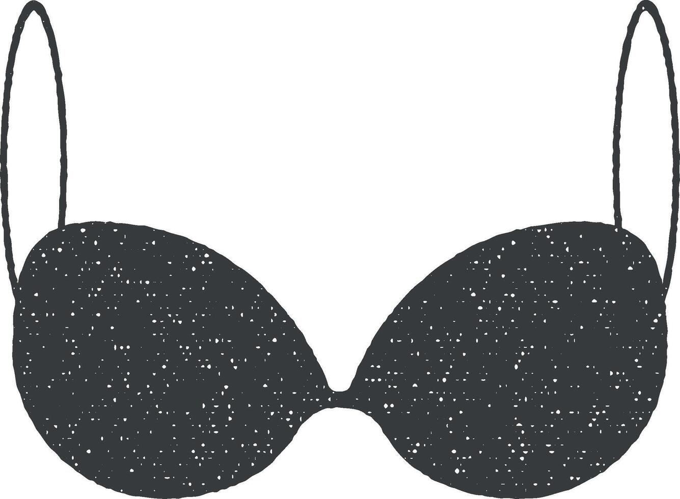 bra vector icon illustration with stamp effect