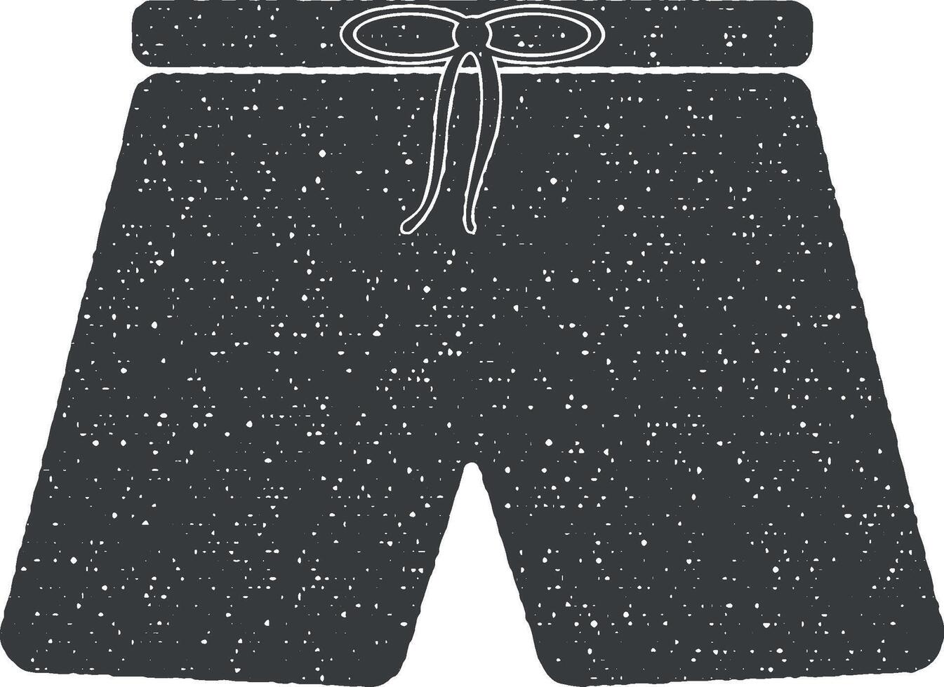 pantalones cortos vector icono ilustración con sello efecto