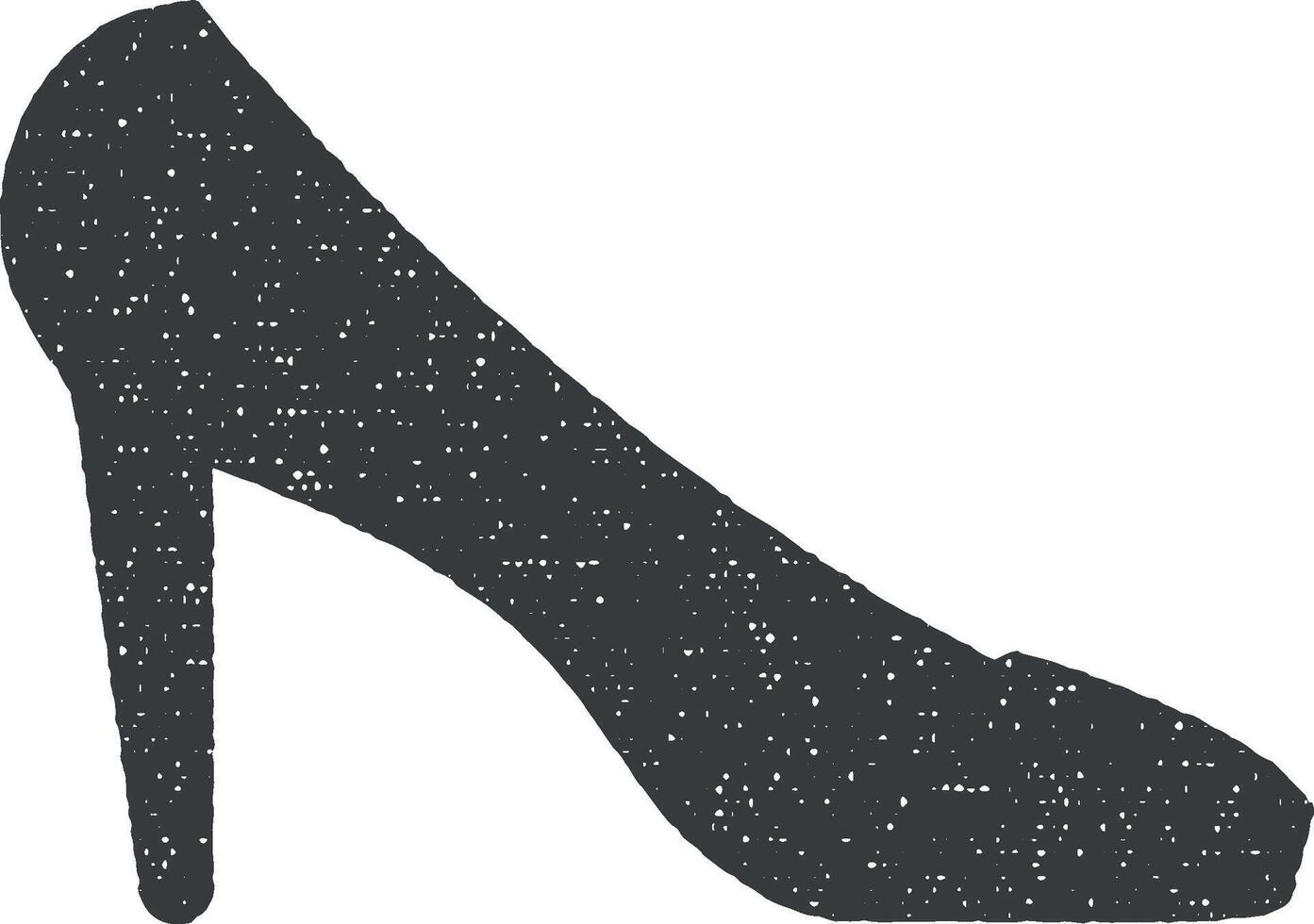 High heel shoes vector icon illustration with stamp effect
