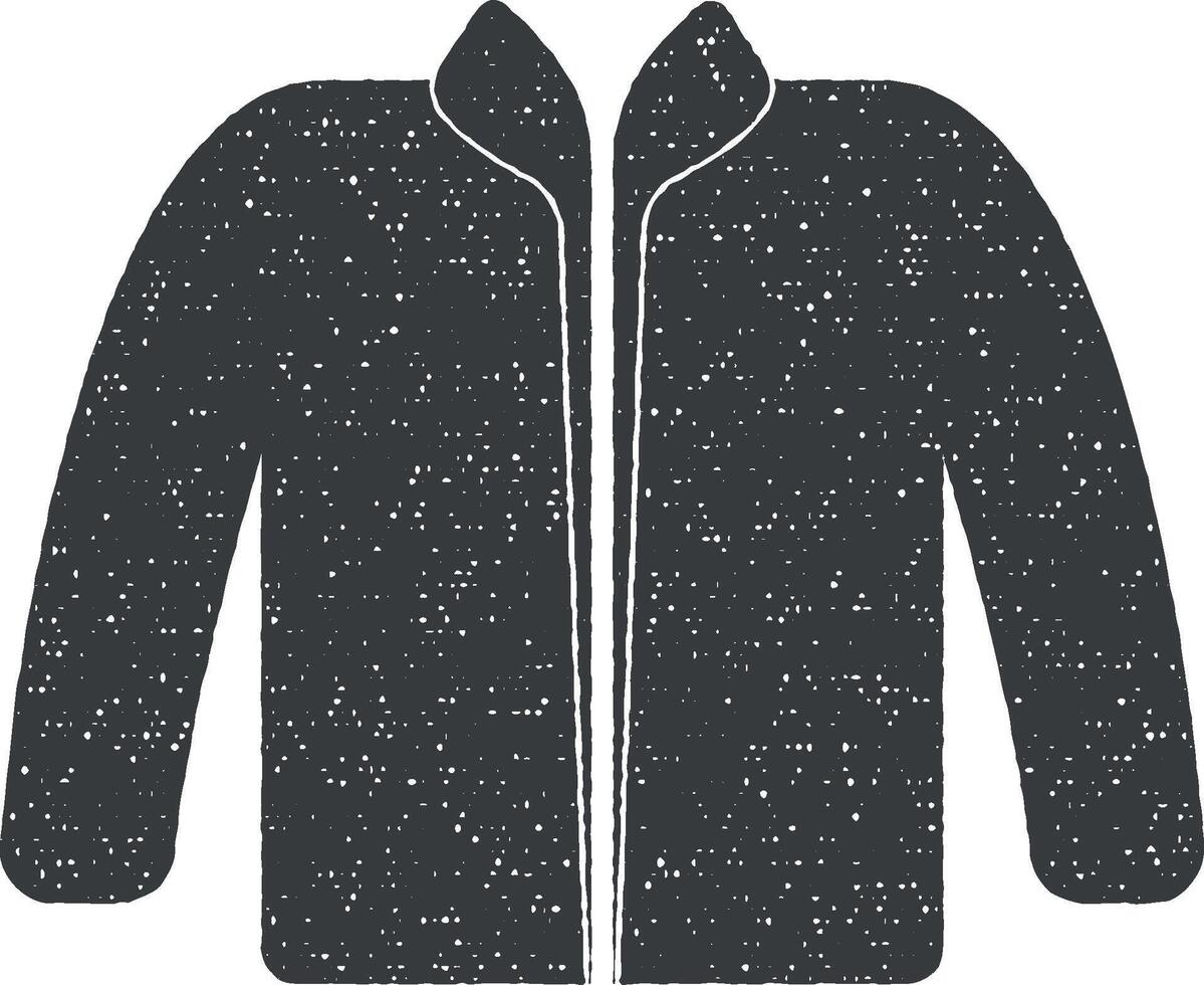 chaqueta vector icono ilustración con sello efecto