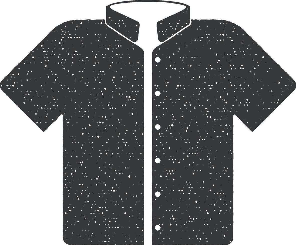 shirt with short hands vector icon illustration with stamp effect