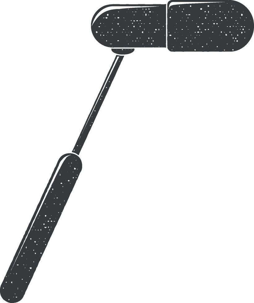 microphone for filming vector icon illustration with stamp effect