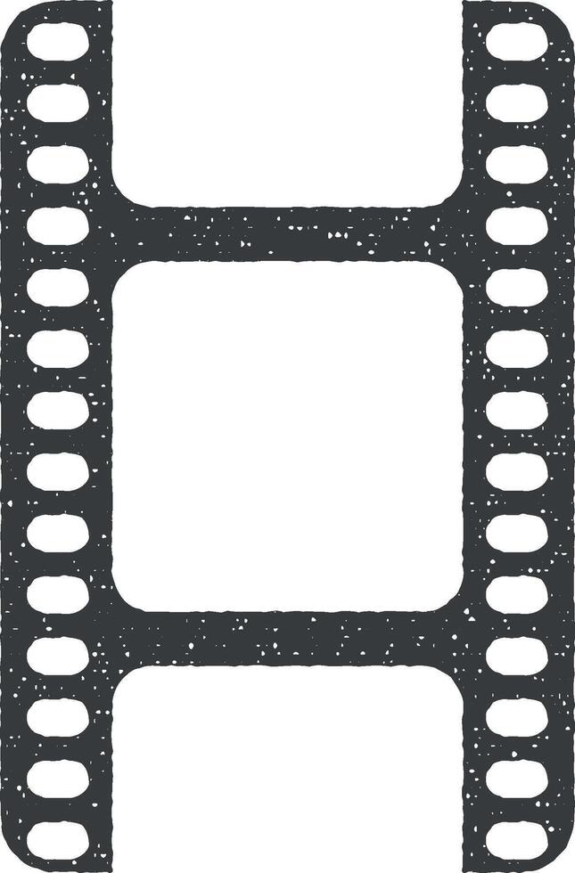 film vector icon illustration with stamp effect