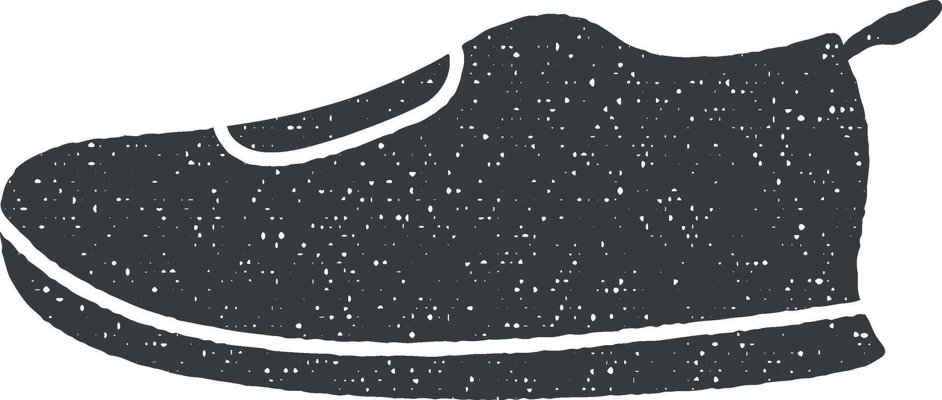 sneakers vector icon illustration with stamp effect