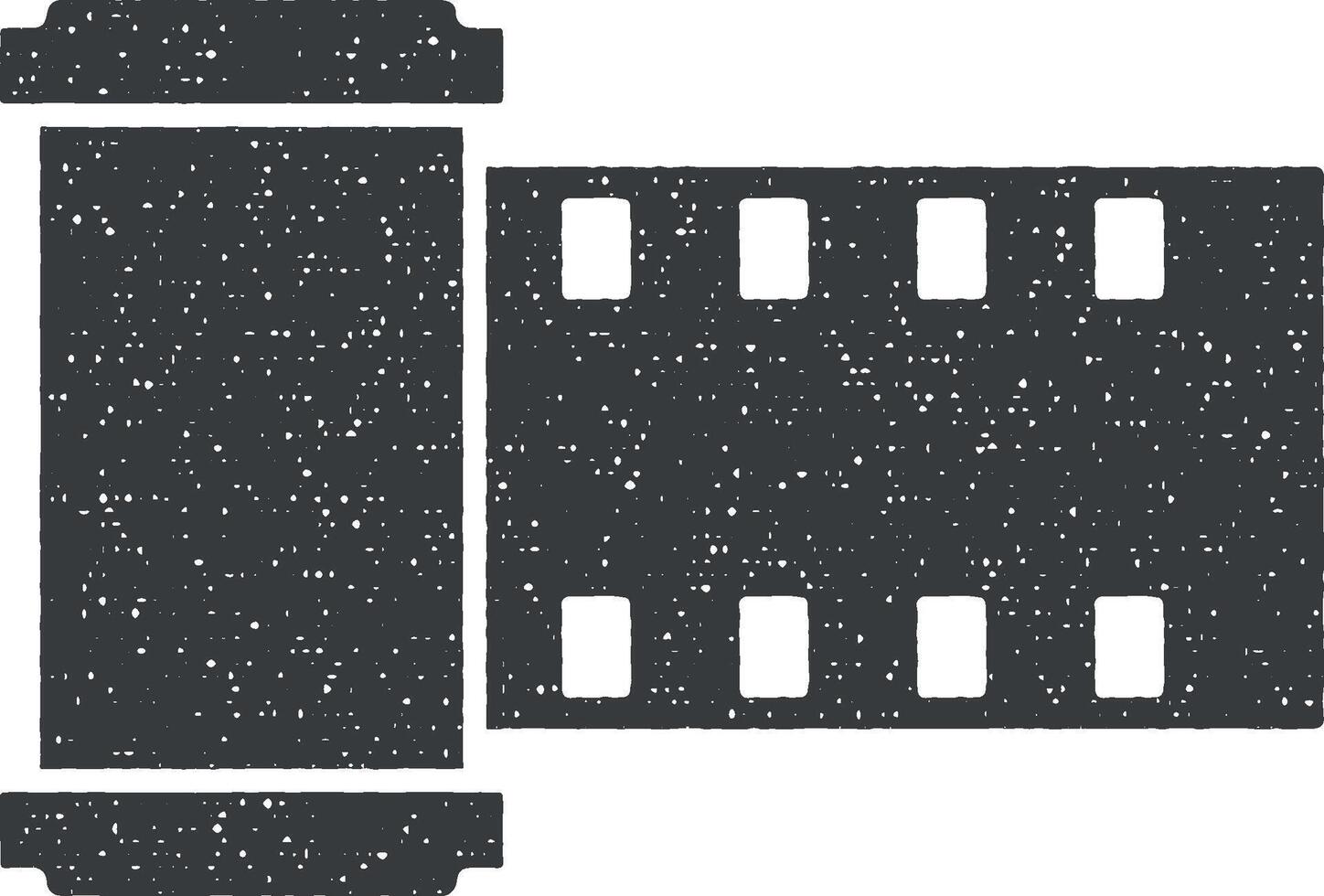 camera roll vector icon illustration with stamp effect