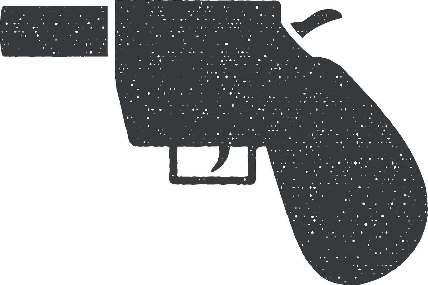 revolver vector icon illustration with stamp effect