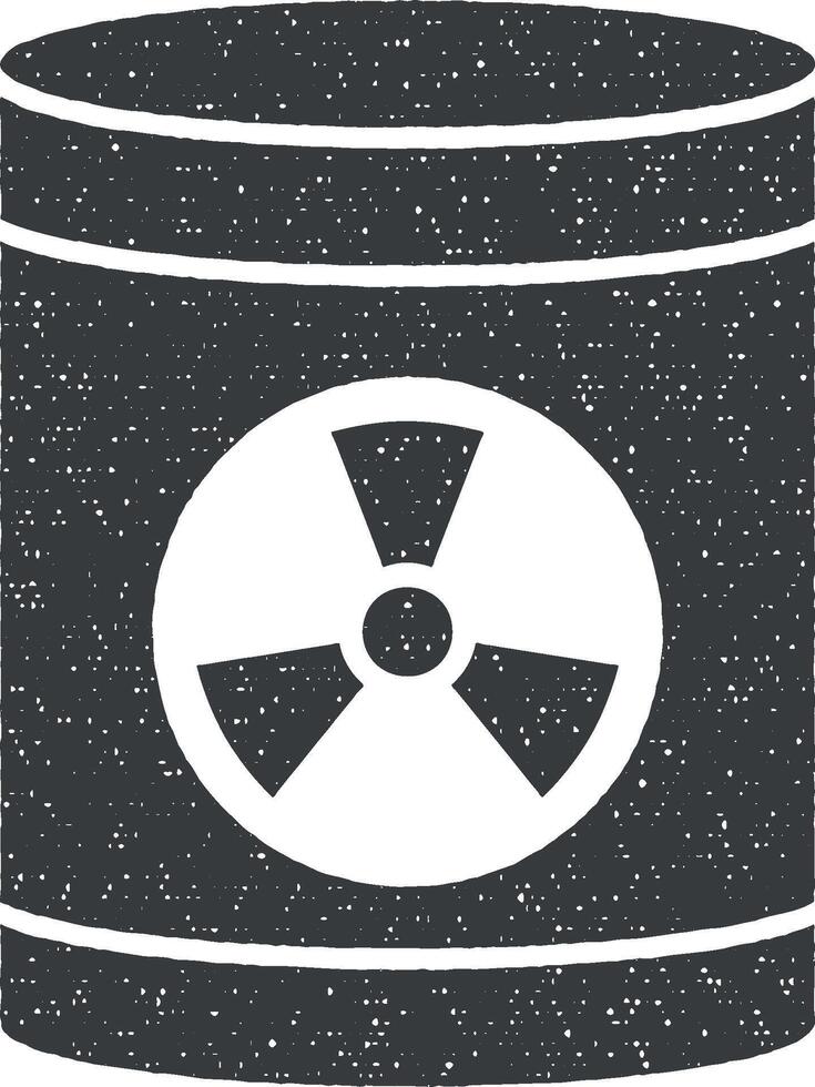 Energy, nuclear vector icon illustration with stamp effect