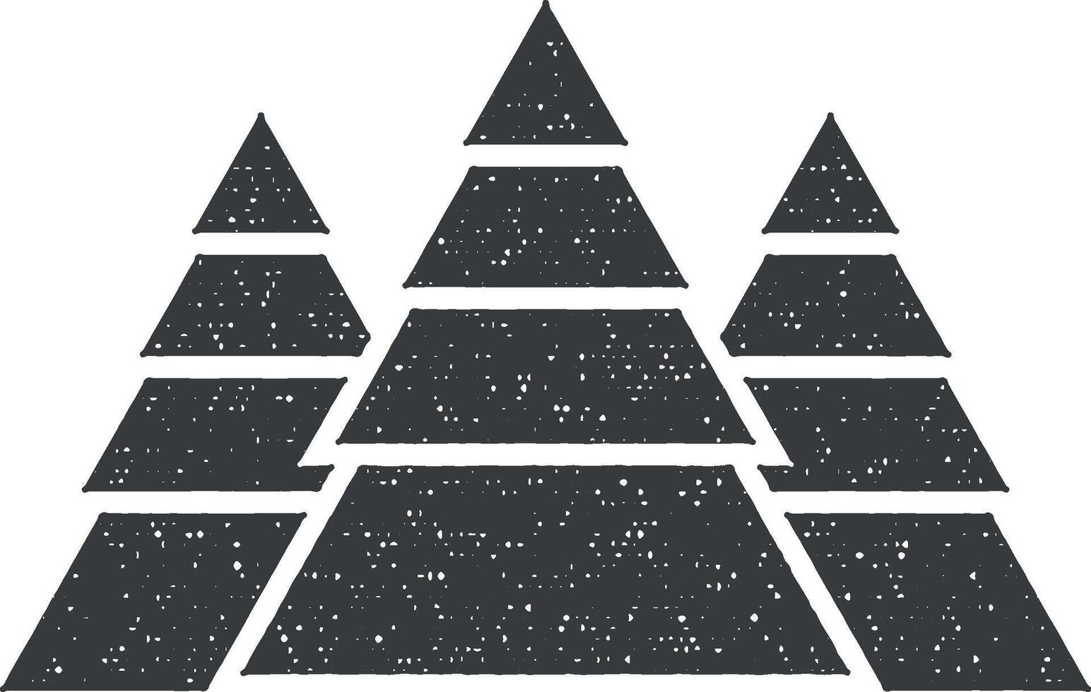 Forest, tree vector icon illustration with stamp effect