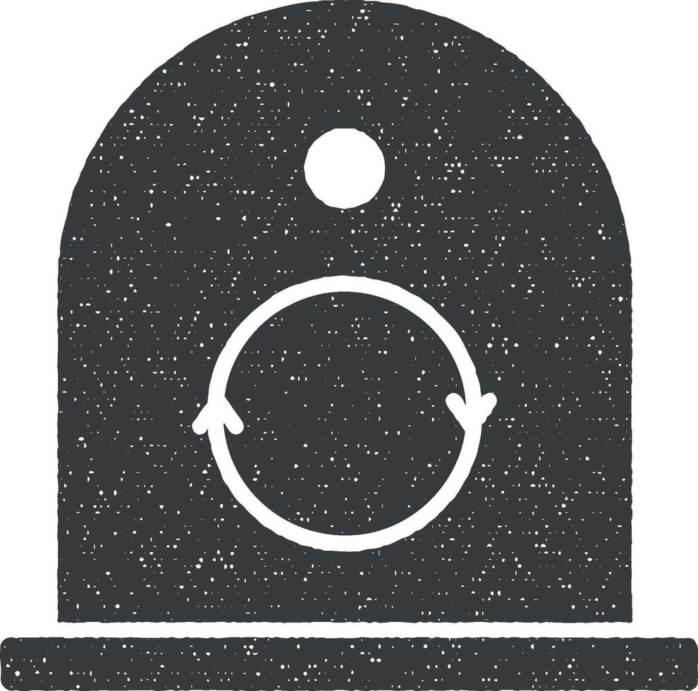 Glass container vector icon illustration with stamp effect