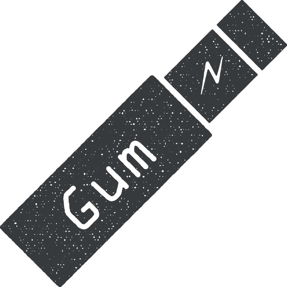 chewing gum vector icon illustration with stamp effect