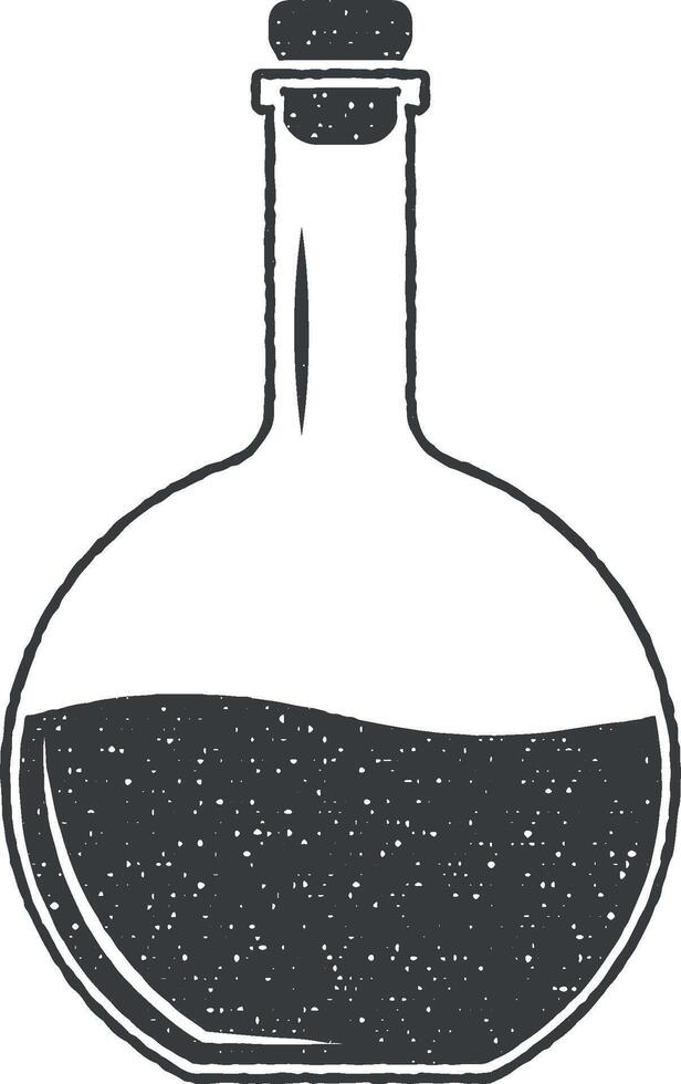 alcoholic beverage in a decanter vector icon illustration with stamp effect