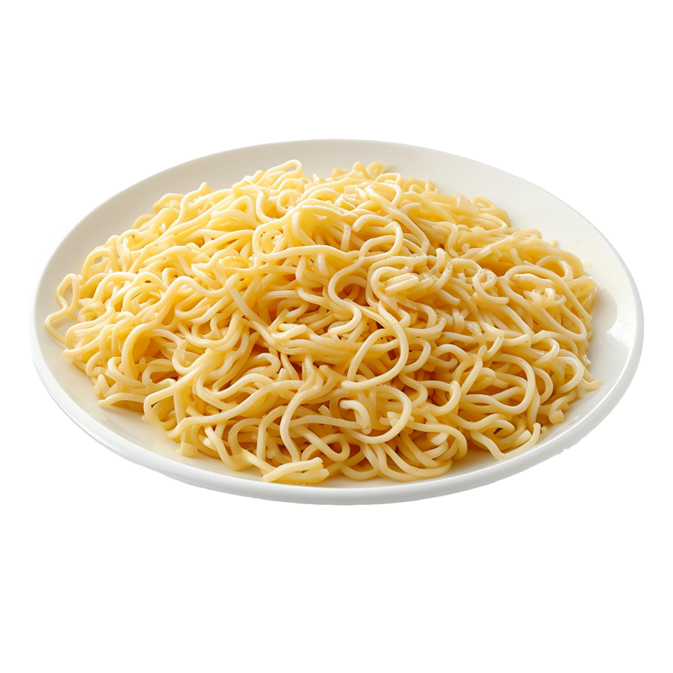AI generated Plate of noodles png isolated on transparent background
