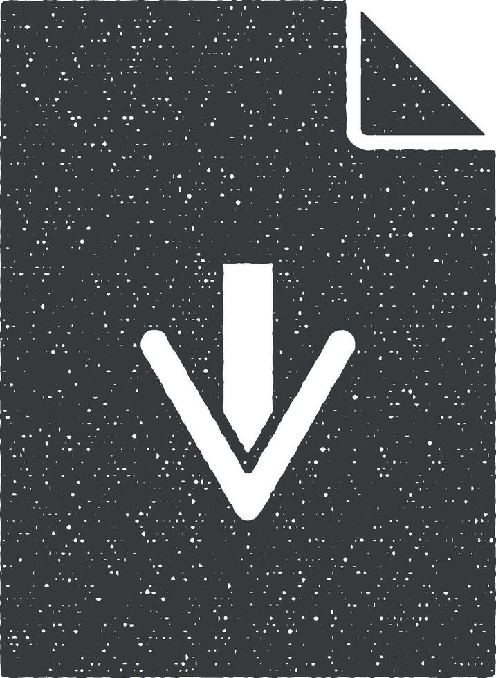 flecha en documento vector icono ilustración con sello efecto