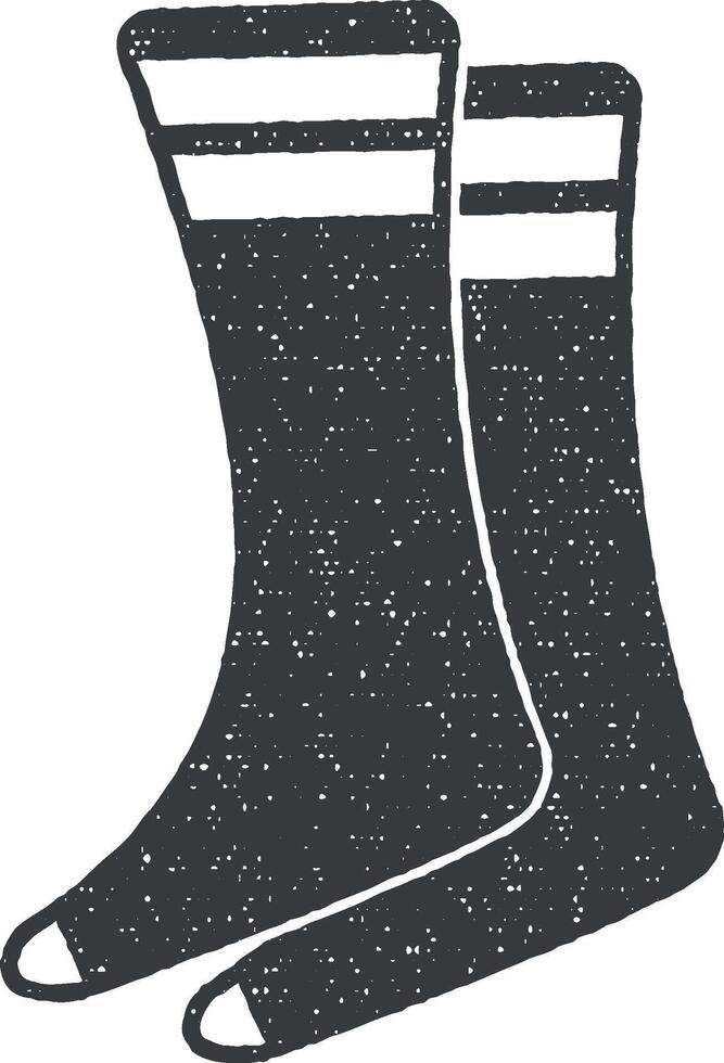 soccer socks vector icon illustration with stamp effect