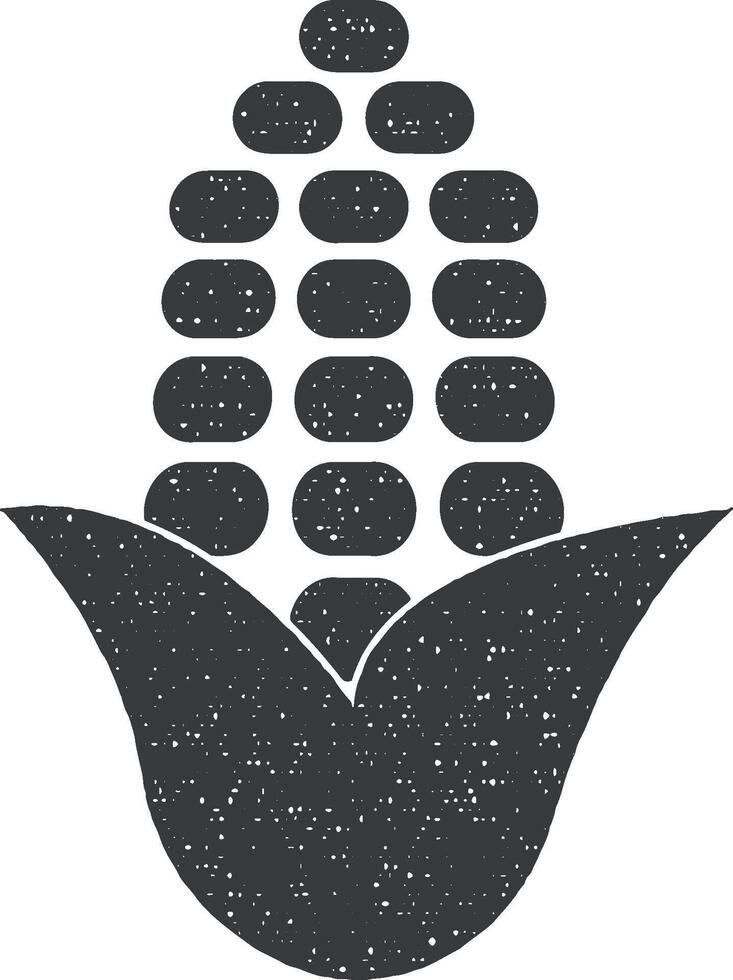 corn vector icon illustration with stamp effect