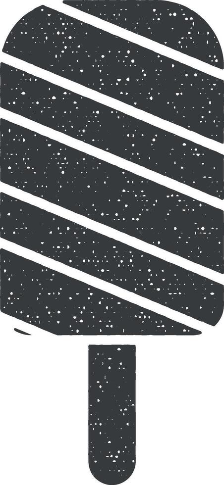 ice cream vector icon illustration with stamp effect