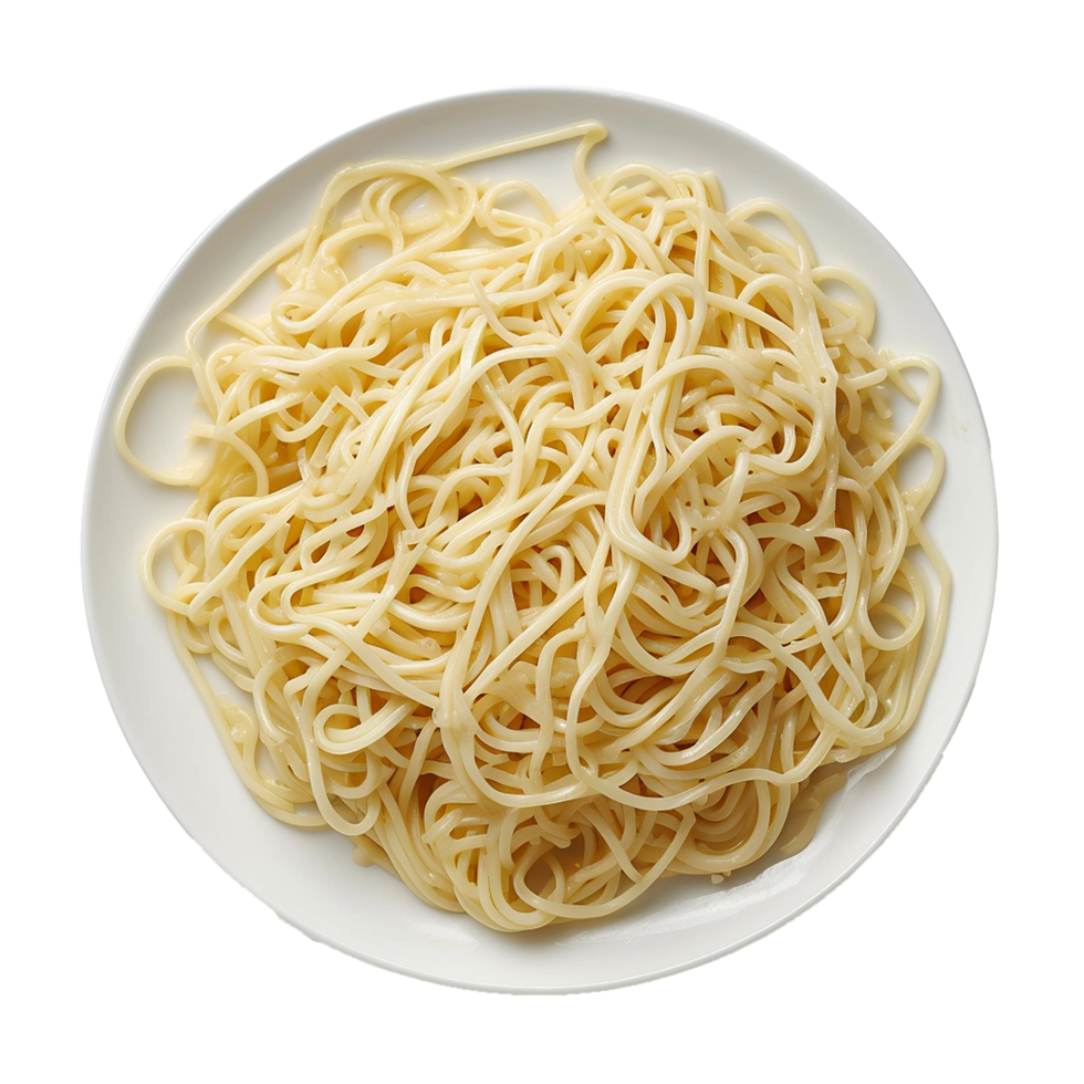 AI generated Plate of noodles png isolated on transparent background