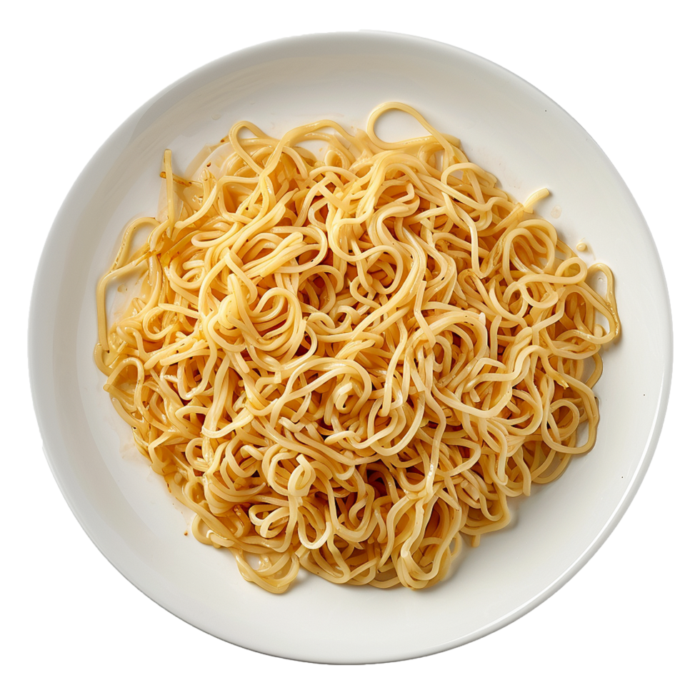 AI generated Plate of noodles png isolated on transparent background
